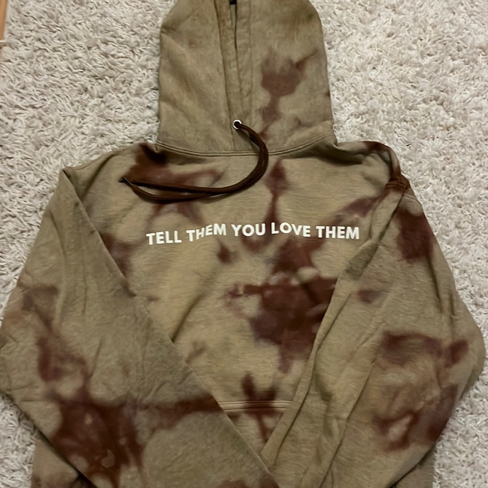 Tell Them You Love Them Bleached Hoodie